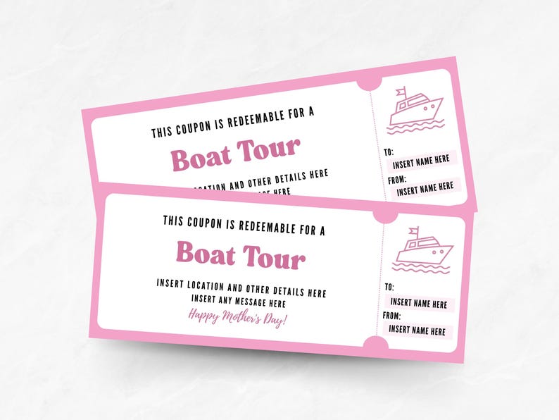 Editable Boat Tour Ticket Template, Printable River Boat Tour Boarding ...