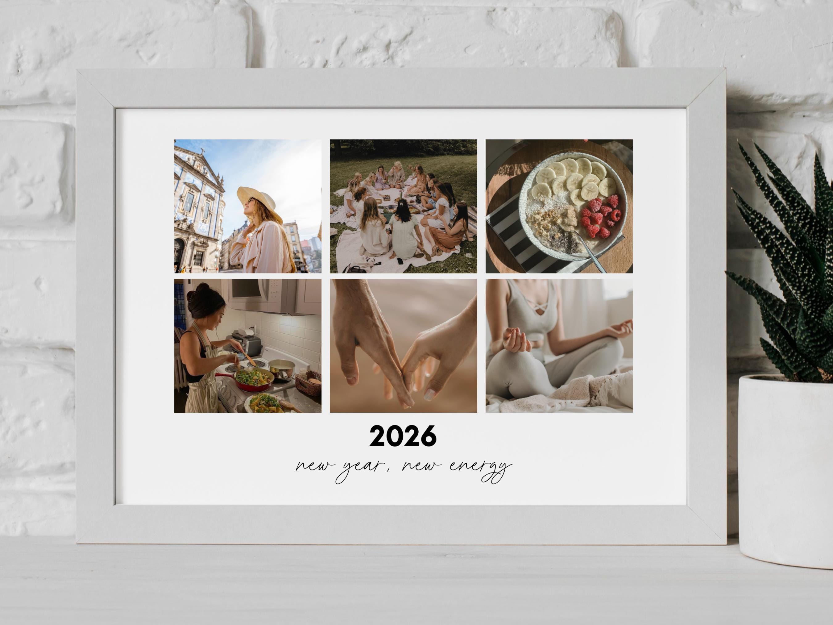 2026 Vision Board Template, Custom Photo Collage (digital PDF Download ...
