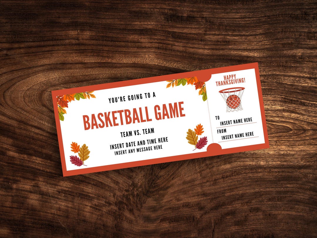 Editable Basketball Game Ticket Template, Printable Basketball Ticket ...