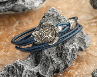 Sea Turtle Bracelets - Maori Tribal Hawaiian Nautical Beach Jewelry Gift for Men and Women