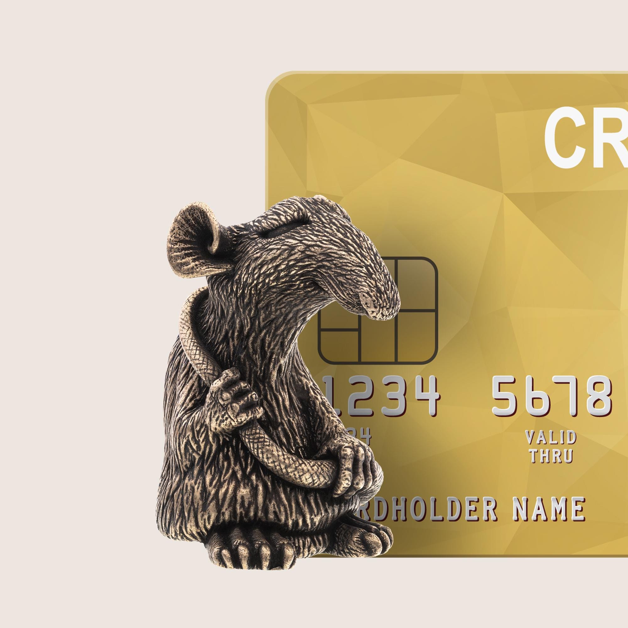 手作りブロンズ製ミニチュアネズミの置物：野生動物の室内装飾 - Etsy 日本