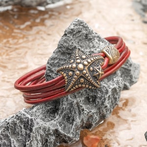 Starfish Charm Bracelet – Ocean Vibes Jewelry for Men and Women Everyday Wear - Exquisite Nautical Jewelry Perfect Summer Gift for Her Him