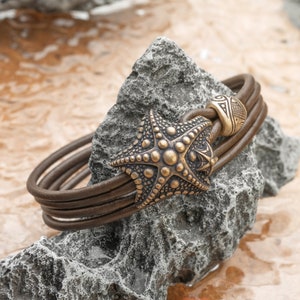 Starfish Charm Bracelet – Ocean Vibes Jewelry for Men and Women Everyday Wear - Exquisite Nautical Jewelry Perfect Summer Gift for Her Him