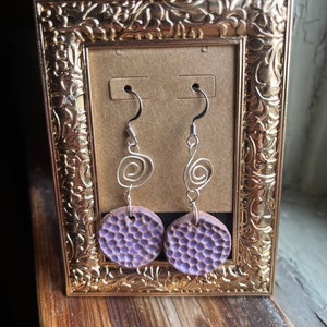 Purple Ceramic Earrings