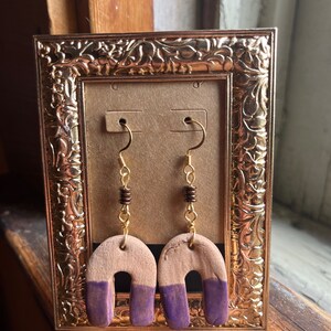 Purple Ceramic Earrings