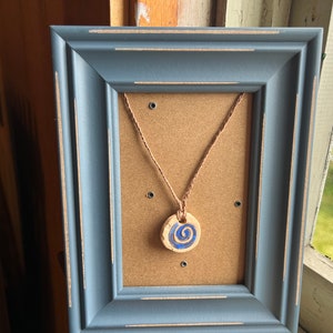 Blue Ceramic Pendant Necklace