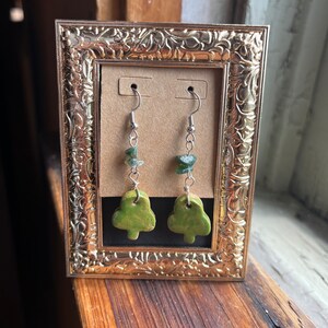 Green Ceramic Earrings