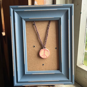 Peace Sign Ceramic Necklace