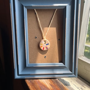 Round Ceramic Pendant Necklace