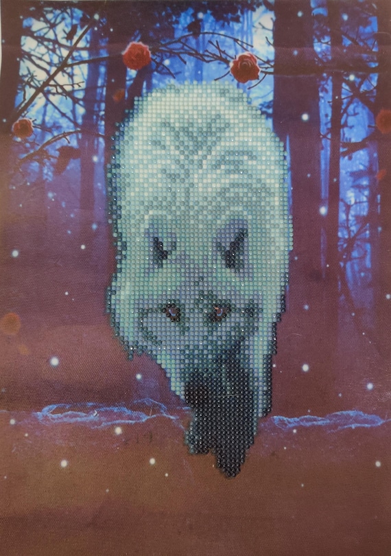 Wolf Diamond Painting: Shimmering Forest Scene (30x40 cm)