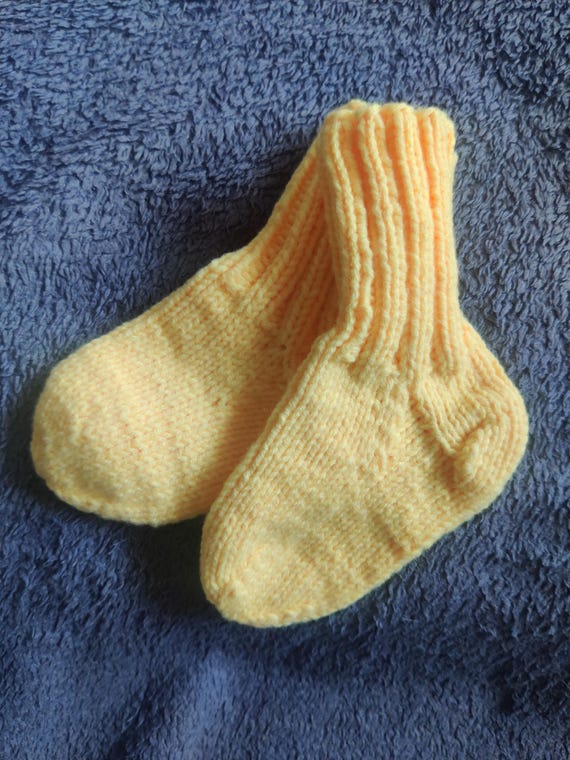 Handstickade babysockor - Bomull