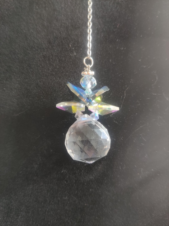 Guardian Angel Suncatcher with Prisms: Joyful Home Decor