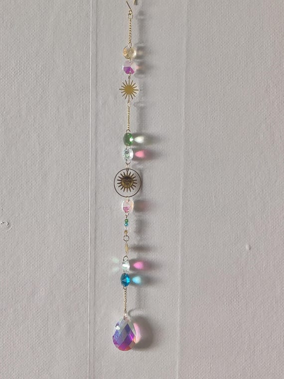 Crystal Suncatcher with Gold Details - Home & Garden Decoration