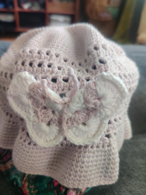 Sun hat,baby, 4-6 months, crocheted, solhatt, 4-6 månader, virkad