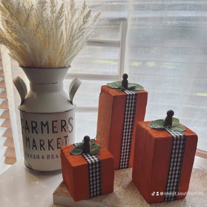 Wooden Fall pumpkins Free shipping