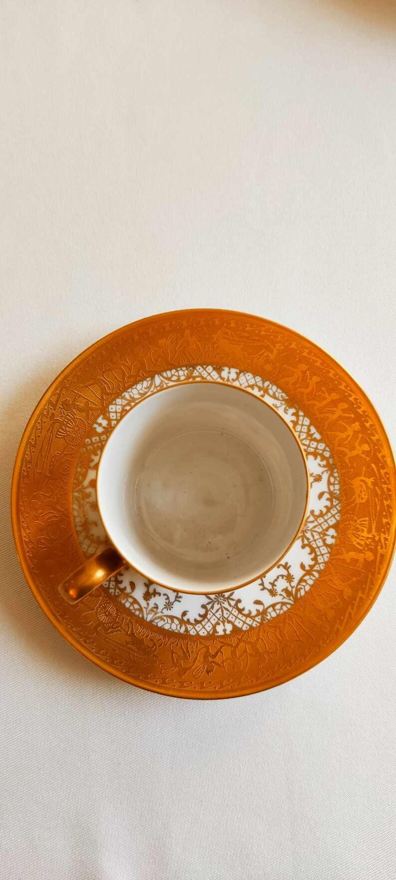 Antique Karlsbaden Porcelain Set - 5 Cups With Saucers and a Cookie ...