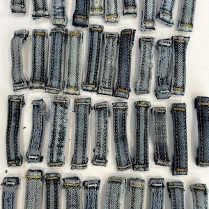Denim Belt Loops in Various Blues
