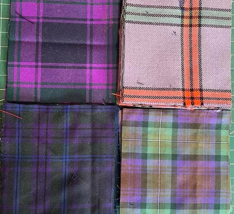 Tartan Wool Quilting Squares: 6x6-inch Mixed Colors, Packs of 10 - Etsy