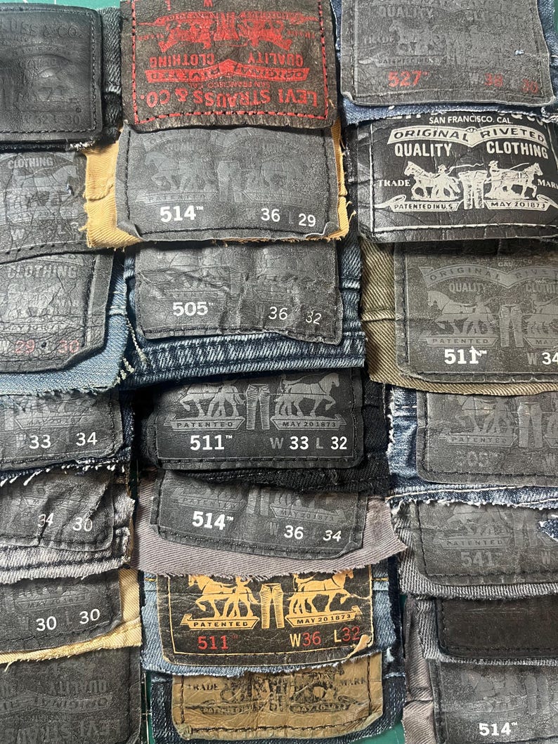 Levi’s Vintage Black Back Tags X3 Labels Mix of Numbers - Etsy