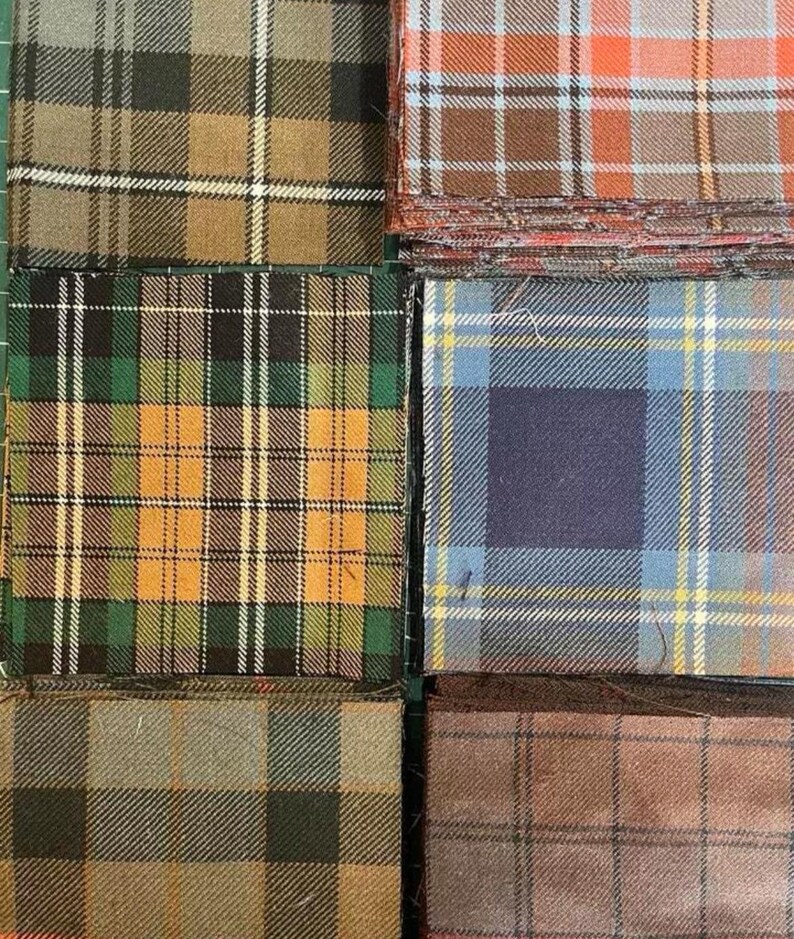 Tartan Wool Quilting Squares: 6x6-inch Mixed Colors, Packs of 10 - Etsy