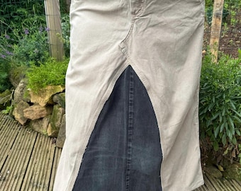 Spódnica maxi Carhartt Vintage damska, przerobiona, szerokość 36 cali / długość 36 cali