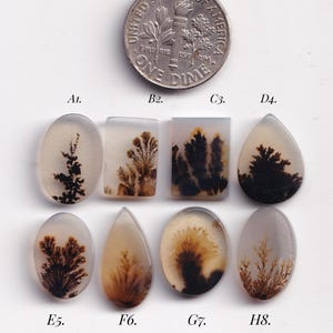 Dendritic Agate Cabochon, Scenic Landscape Stone, Moss Pattern Gemstone, Jewelry Making Supply Awesome pattern