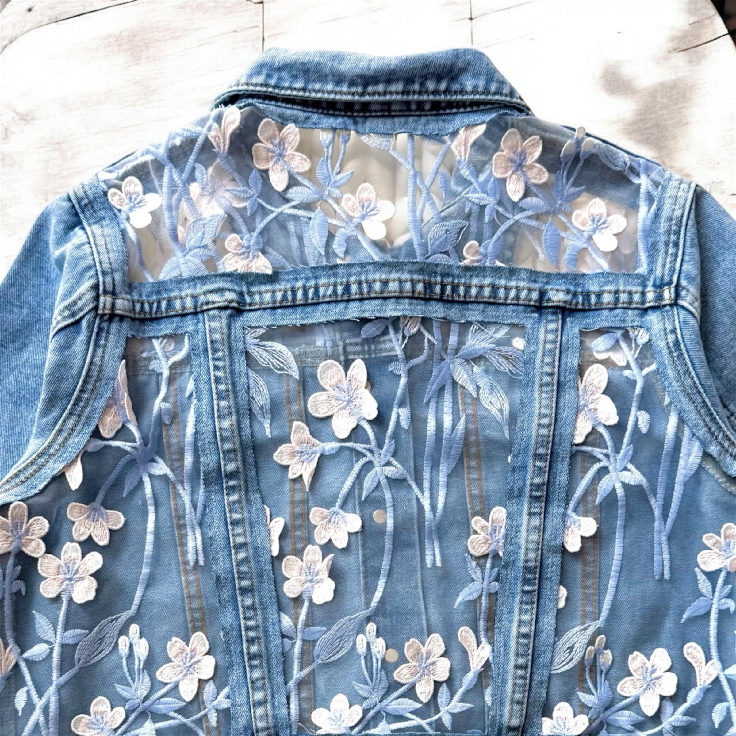 Custom Light Blue Brown Jacket