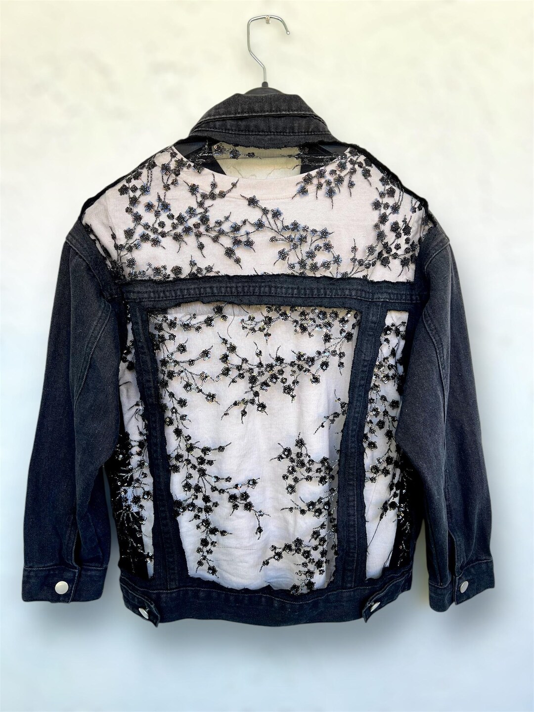 Sequins Embroidered Denim Jacket