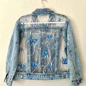 Cut Out Denim Jacket - Etsy