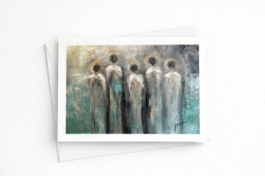 Angel Artwork Notecards Set, Faith Inspired Stationery, Sympathy ...