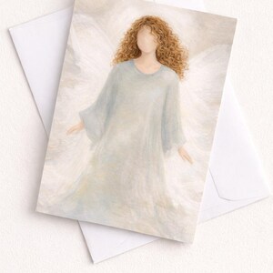 Blue Angel note cards folded notes stationery angel wings