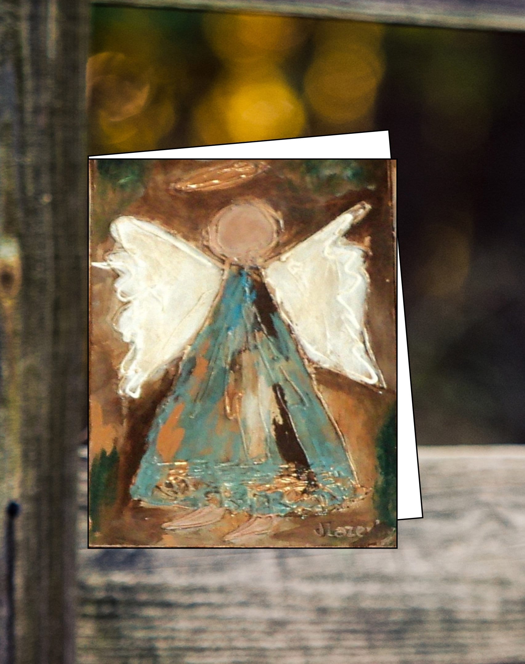 Hand Painted Custom Original Angel Mixed Media Fine Art Angel Notecards ...