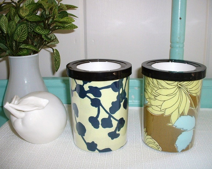 SET of 2 Can Koozies Acrylic With Styrofoam Insert AMY BUTLER Fabrics Etsy