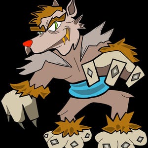 Sticker Wolfy Monster Partner (série Lost Island)