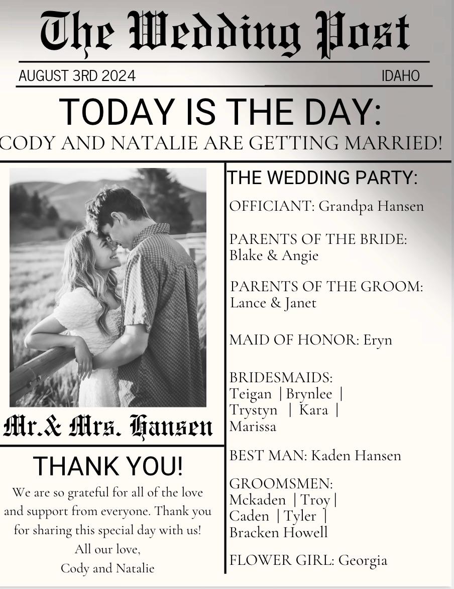 Wedding Newsletter Template Etsy Wedding Newsletter Template Etsy