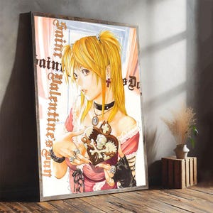 Death Note Misa Amane Poster, Klassisches Leinwand Poster, Home Decor, Kreatives Kunstdruck Poster für Geschenk, Film Fan Sammlerstücke