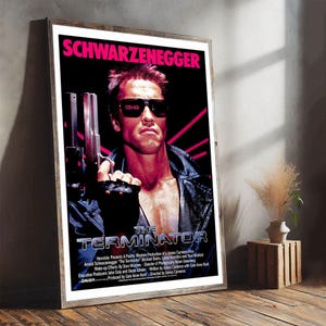Terminator Movie Poster, Classic Vintage Canvas Poster, Home Decor, Creative Art Print Poster for Gift, Film Fan Collectibles