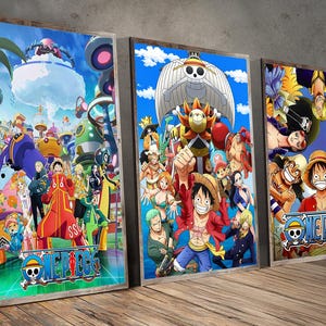 Affiche d'anime une pièce, affiche sur toile vintage classique, décoration d'intérieur, affiche imprimée artistique créative pour cadeau, objets de collection pour les cinéphiles