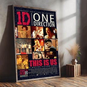 One Direction This Is Us Movie Poster, Classic Canvas Poster, Home Decor, Creative Art Print Poster for Gift, Film Fan Collectibles