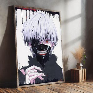 Tokyo Ghoul Ken Kaneki art print poster, klassieke canvas poster, interieur, creatieve kunst print poster voor cadeau, filmfan verzamelobjecten