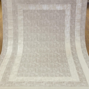 Silver Faux Leather Rug 5x7ft: Modern Minimalist Turkish Area Rug