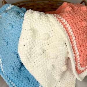 Chunky Crochet Baby Blanket | Super Soft | Newborn | Stroller Blanket | Car Seat Blanket | Baby Gift | Handmade |