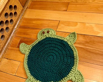 Crocheted Turtle Floor Mop | 100% Cotton Absorbent Kitchen Spill Catcher