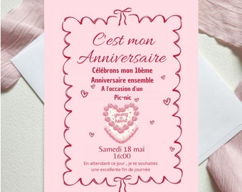 carte anniversaire à personnaliser