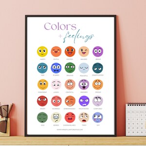 Color Feelings Guide | Social Emotional Learning | Teacher Resources | Classroom Printable | Calm Corner | Digital Download