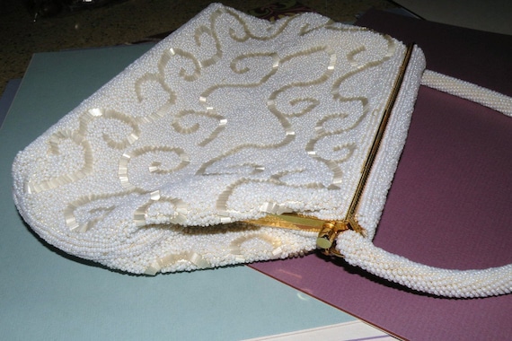 Beautiful Lavishly Beaded Hand Bag made in Hong Kong