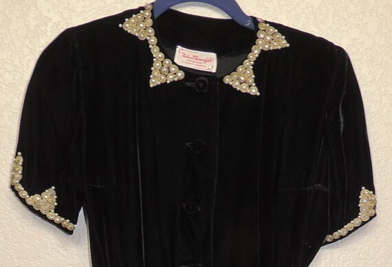 1940s Robert Rosenfeld Original Black Velvet Jumps