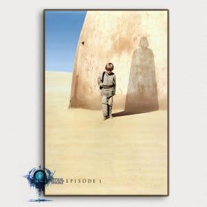 Póster de la película Star Wars Episodio 1, póster clásico vintage, póster artístico para decoración del hogar, regalos, impresión artística en lienzo de alta calidad.