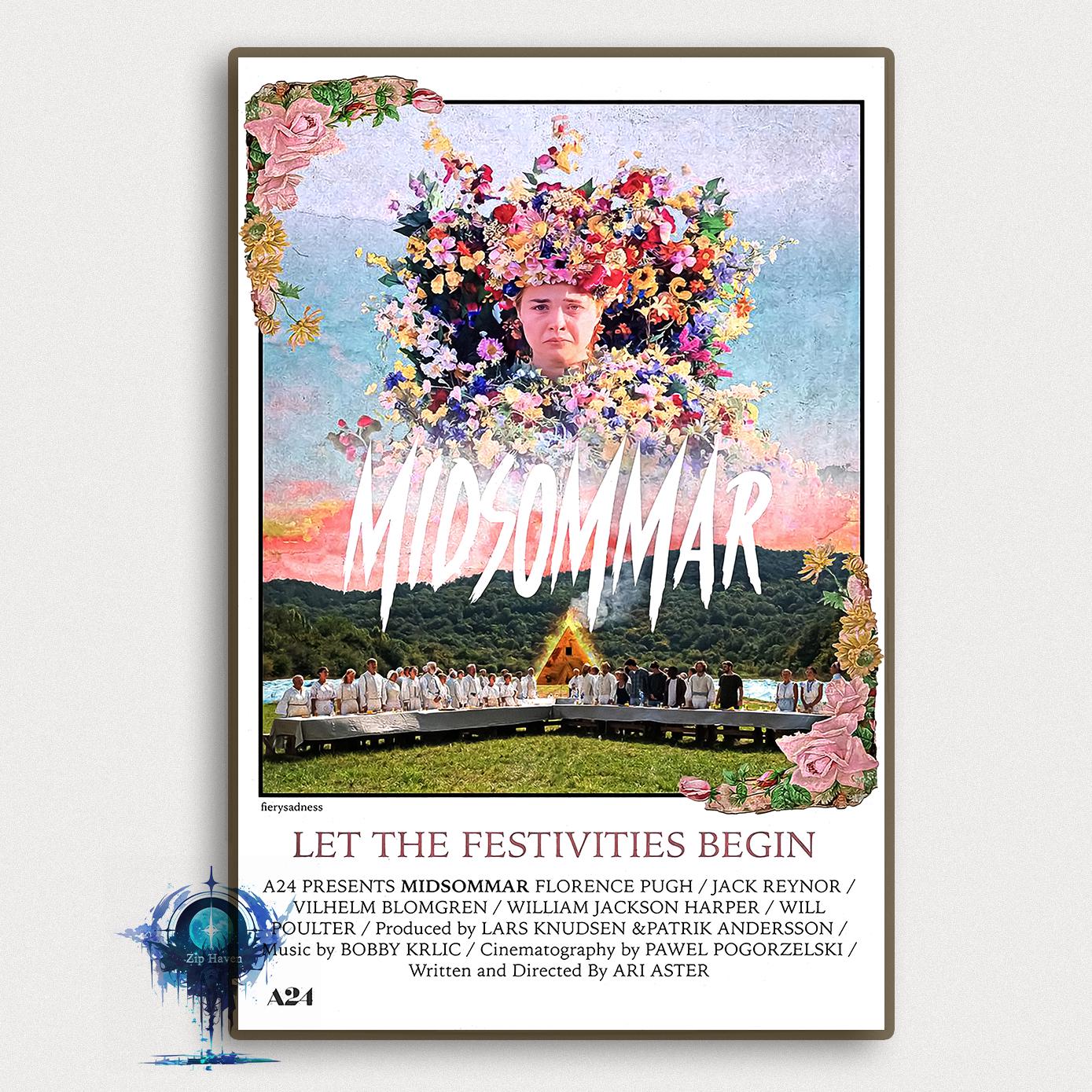 Midsommar Movie Poster, Vintage Canvas Art Print