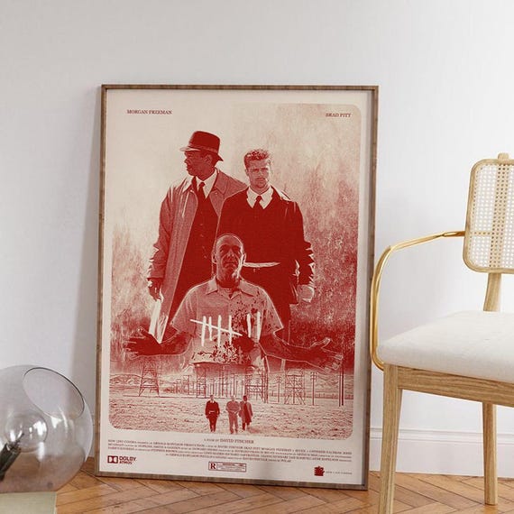 Se7en Movie Poster: Vintage Canvas Art Print - Etsy